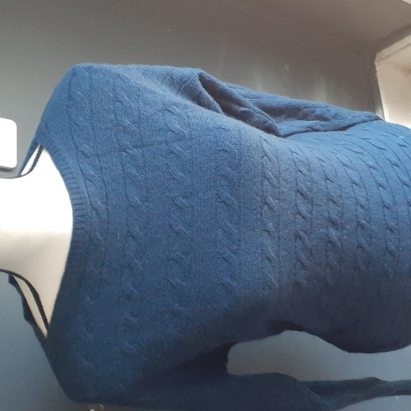 Lauren Ralph Lauren Sweaters - Lauren ralph Lauren blue cashmere and lambswool  blend sweater size medi…